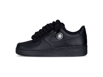 Nike Air Force 1 Black Rope Laces Black 1
