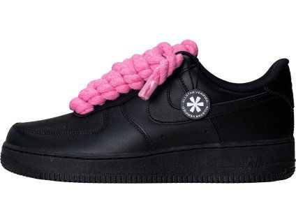 Black Rope Laces Pink 1
