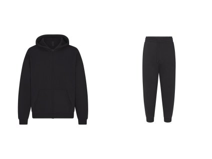 SKIMS Fleece Lounge Set Tapered Washed Onyx