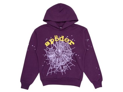 Sp5der Star OG Web V2 Hoodie Purple 111