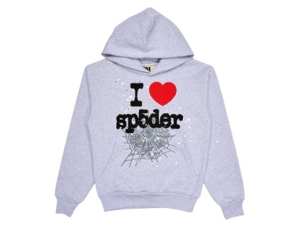 Sp5der Souvenir Hoodie Heather Grey 111
