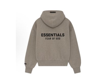 Fear of God Essentials Classic Kapuzen-Sweatshirt mit Reißverschluss Homestead Heather