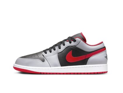 Jordan 1 Low Black Light Smoke Grey Gym Red 1