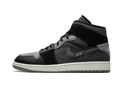 Jordan 1 Mid Craft Inside Out Black 1