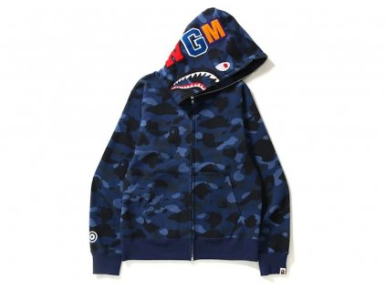 BAPE Color Camo Shark Full Zip Hoodie Blue