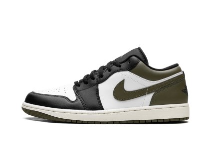 Jordan 1 Low Black Toe Medium Olive 1