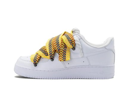 Nike Air Force 1 White Lanvin Rope Laces Yellow 1