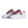 Nike Air Force 1 White Shiny Rope Laces Pink 2