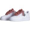 White Shiny Rope Laces Pink 2
