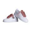 Nike Air Force 1 White Shiny Rope Laces Pink 3