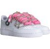Double Rope Laces Pink Silver 2