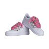 Nike Air Force 1 White Double Rope Laces Pink Silver 3
