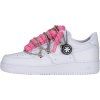 Double Rope Laces Pink Silver 1