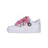 Nike Air Force 1 White Double Rope Laces Pink Silver 1
