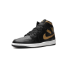 Jordan 1 Mid Black Metallic Gold 4