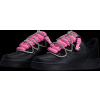 Black Double Rope Laces Pink Silver 2
