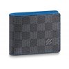 Louis Vuitton Slender Wallet Damier Graphite Black Grey Blue