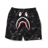 BAPE Color Camo Shark Beach Shorts Black