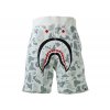 BAPE Space Camo Shark Sweat Shorts White SS21