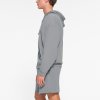 SKIMS Terry Mens Relaxed Zip Up Hoodie Pacific 444