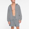 SKIMS Terry Mens Relaxed Zip Up Hoodie Pacific 666
