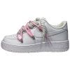 Nike Air Force 1 White Double Rope Fűzők White Pink