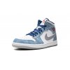 Jordan 1 Mid French Blue Fire Red 2