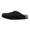 Birkenstock Boston Soft Footbed Suede Black 1