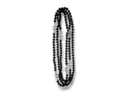 Halskette CoCO schwarze Perle S / Silber