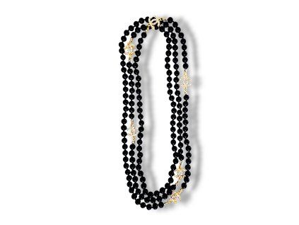 Halskette CoCO schwarze Perle S / Gold