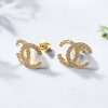 Náušnice CoCo Crystal zlate medium