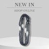 Halskette CoCO schwarze Perle M / Silber