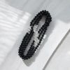 Halskette CoCO schwarze Perle M / Silber