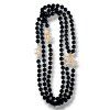 Halskette CoCO schwarze Perle M / Gold