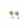 Náušnice CoCo zlaté krystal small skladom perlou