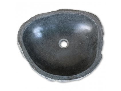 vidaXL Umyvadlo říční kámen oválné 38–45 cm