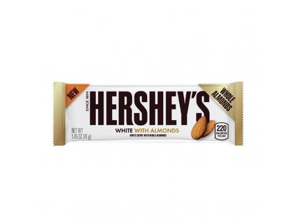 hersheys white with whole almonds bar 41g