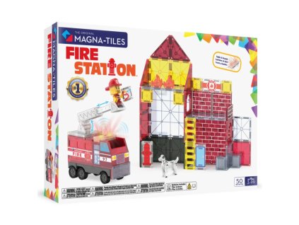 MAGNA TILES Magnetickou stavebnicí Fire Station (50 dílů) cc