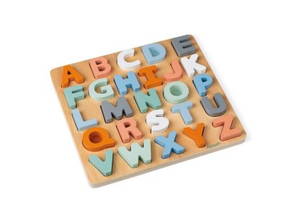 Janod Sweet Cocoon vkladací puzzle Abeceda 26 ks