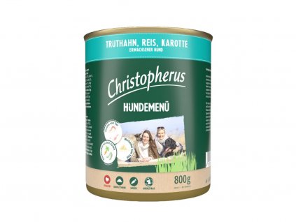 Christopherus Hundemenu dog moriak, ryža a mrkva 400g/800g