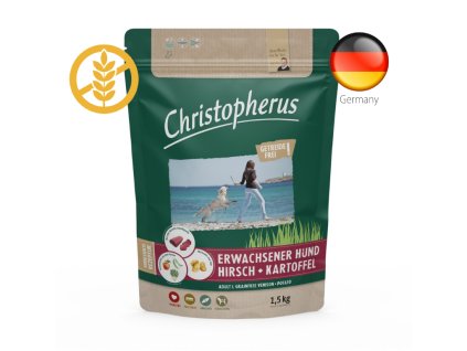 Christopherus adult dog granule jeleň so zemiakmi 1,5kg