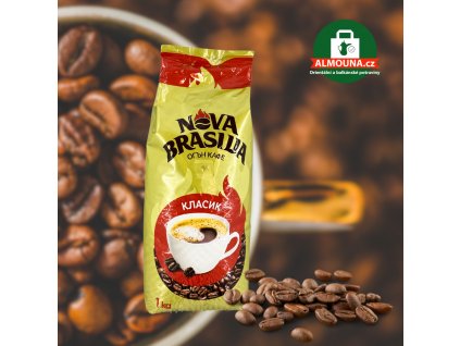 Káva klasik - zrnková - Nova Brasilia 450 g