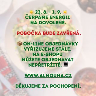 Přejeme hezký zbytek prázdnin, tým ALMOUNA.cz
