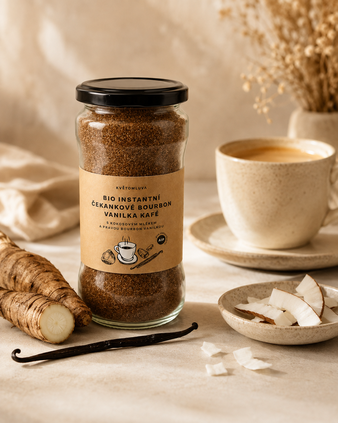 Květomluva BIO instantní čekankové bourbon vanilka kafé