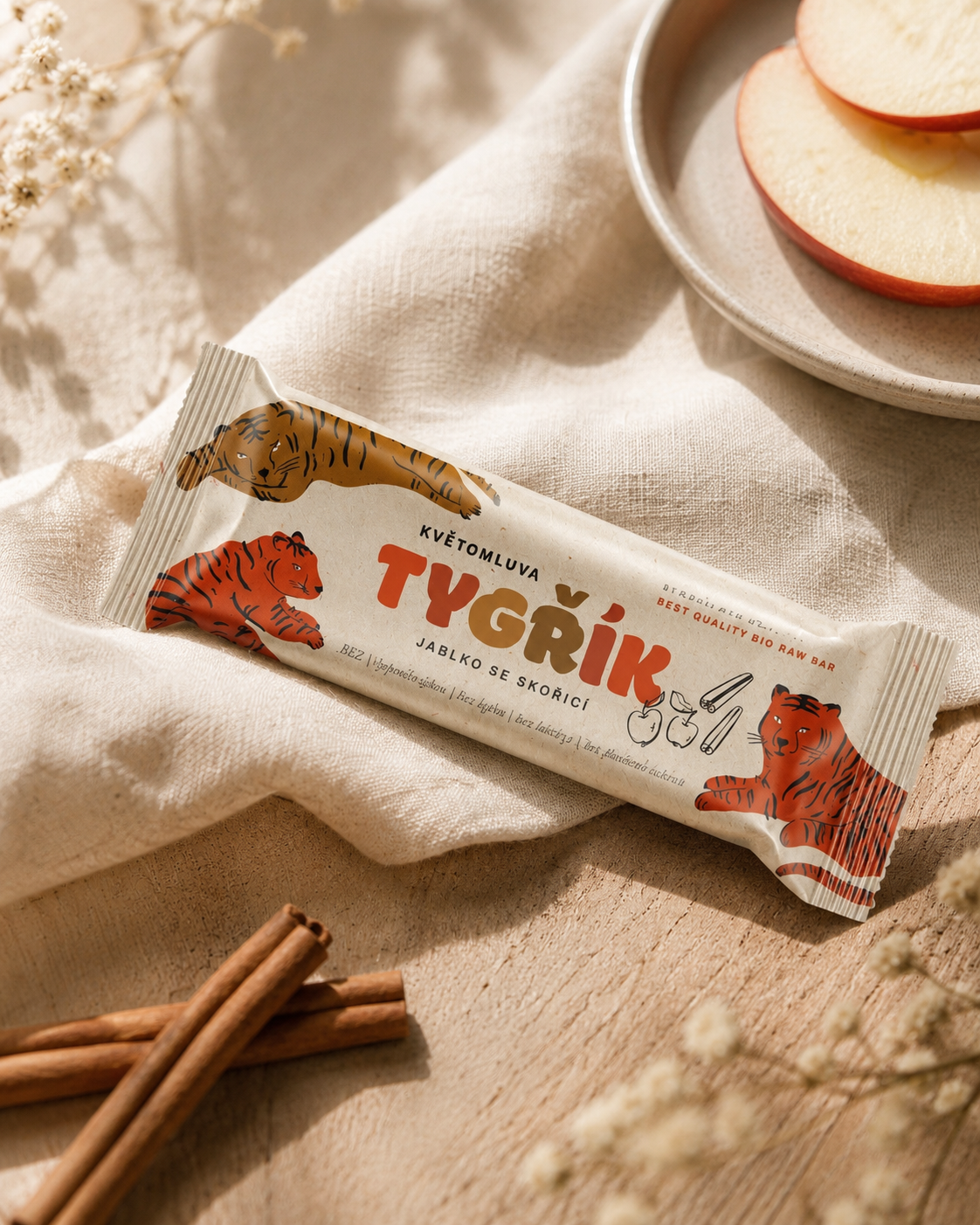 Květomluva BIO Tygřík jablko se skořicí
