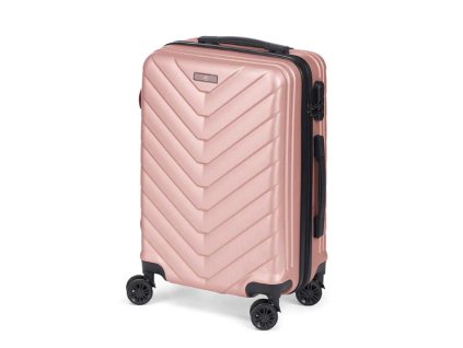 Pink travel suitcase