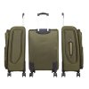 Green travel suitcase set 3 pcs (soft case)