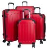 Red set of suitcases 4 pcs
