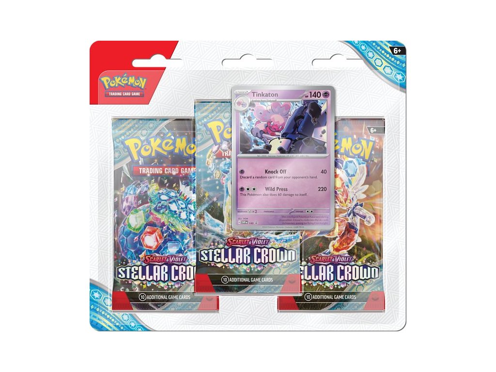 Pokémon TCG: Stellar Crown - 3 Blister Booster - Tinkaton