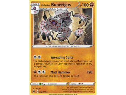 RCL 102/192 Galarian Runerigus - Rebel Clash